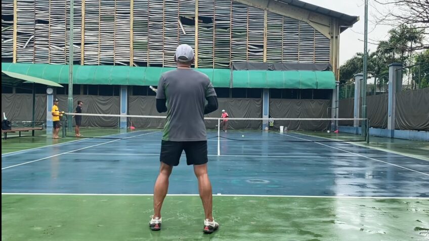 Tennis in the rain